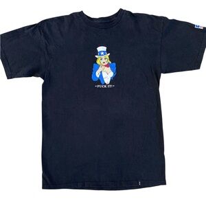 HUF Preowned Miss America F It Black Tshirt Unisex Size Medium Feminist